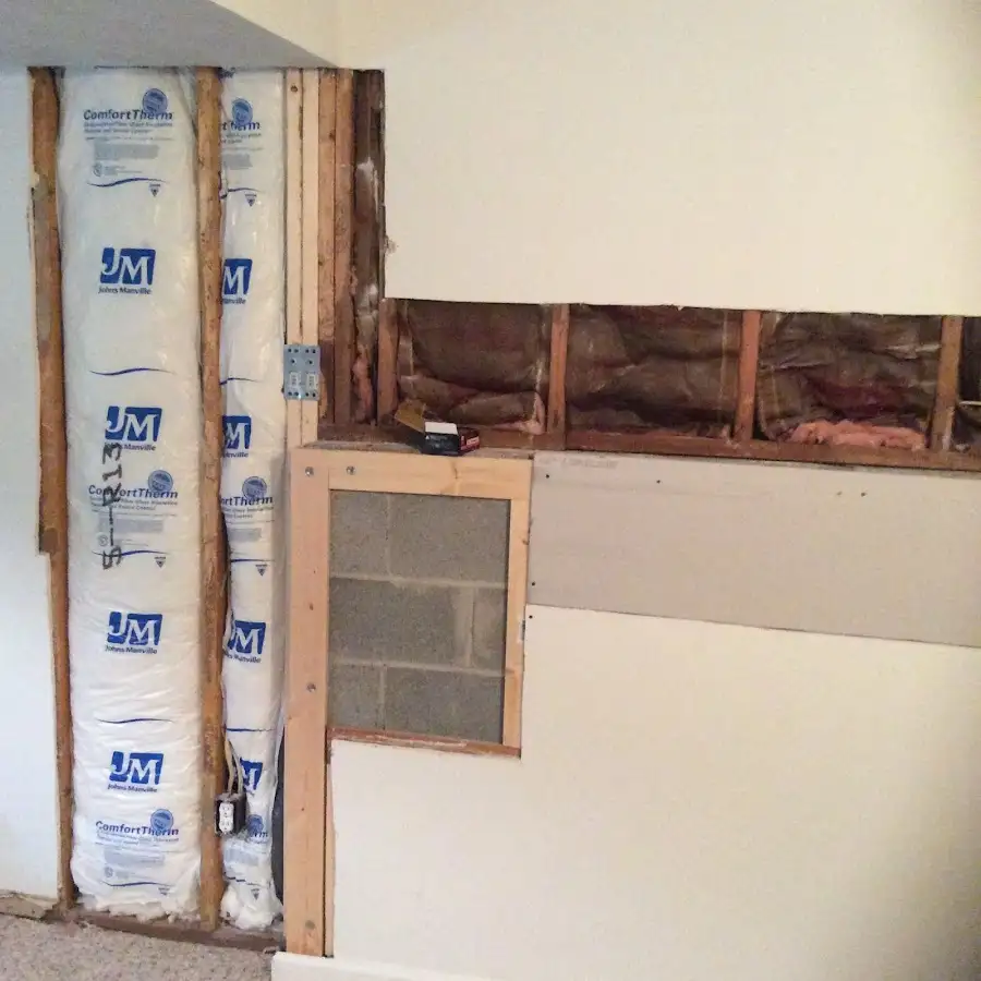 Wall insulation replacement during Structural Drying in Volney